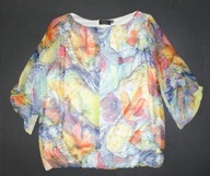 ZURI_Piękna BLUZKA_super kolorowe kwiaty tęczowa lekka zwiewna JEDYNA_42