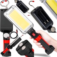 Mocna latarka warsztatowa COB LED lampa robocza z magnesem i hakiem