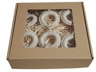 Box świąteczny komplet ozdób choinkowych z makramy handmade rękodzieło