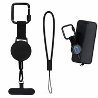 UCHWYT ZWIJANY ANTYKRADZIEŻOWY DO TELEFONU LINKA RETRAKCYJNA SMYCZ OPASKA