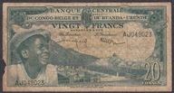 Kongo Belgijskie 20 Franków 1957