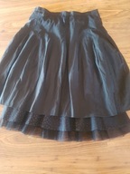 SASHA Spódnica czarna damska 42 falbana