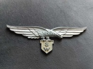 Odznaka z munduru pracownika ochrony fabryki Siemens 2 WŚ Niemcy cynk oryg