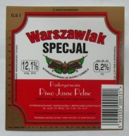 ETYKIETA PIWO JASNE PEŁNE WARSZAWIAK SPECJAL BROWAR KONSTANCIN