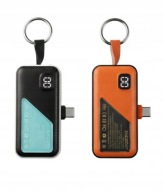 Zestaw 2x Powerbank 5000mAh Mini Brelok USB C LED Kompakt