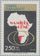 Turcja 1975 Znaczek 2360 ** Namibia mapa