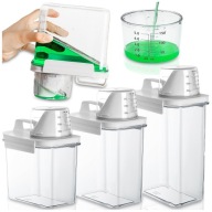 3x DOZOWNIK NA PROSZEK DO PRANIA PŁYN DO PŁUKANIA POJEMNIK PUDEŁKO + MIARKA
