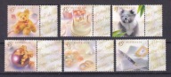 AUSTRALIA ** Życzenia, miś, kwiaty, koala Mi 1844-49