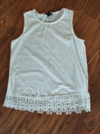 Bluzka damska biała bez rękawów S/M