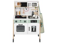 DREWNIANA KUCHNIA DLA DZIECI PLAYTIVE Z AKCESORIAMI LED DŹWIĘK ŚWIATŁO