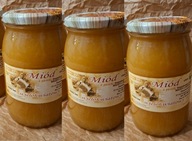 ZESTAW 3szt Miód wielokwiatowy z lata 2025 - duży słoik 1,2kg 900 ml