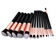 DZIEŃ KOBIET! ZESTAW 14 PROFESJONALNYCH PĘDZLI SYNTETYCZNYCH DO MAKIJAŻU