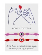 Bransoletka ochronna Oko Proroka czerwona różowa