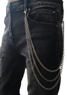 Potrójny łańcuch do spodni 3 różne sploty