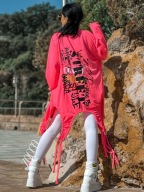 ZOCCO NEONOWA wiosenno letnia bluza z dolną regulacją RÓŻ