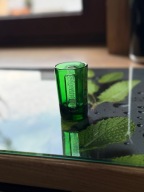 JAGERMEISTER Wytłaczane Kieliszki Zielone LOGO JELEŃ UNIKAT