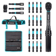 Klucz dynamometryczny rowerowy carbon 1/4 cala 2-14 Nm grzechotka 21 bitów