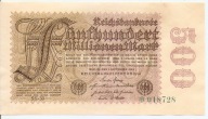 Niemcy 500 Milionów Marek 1923 - Weimar