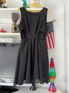 H GLASSONS Czarna wycięcia oryginalna L rarytas