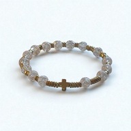 RÓŻANIEC W FORMIE BRANSOLETKI - KRYSZTAŁ LODOWY