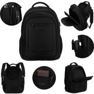 PLECAK SZKOLNY CZARNY Z MIEJSCEM NA LAPTOPA DLA CHLOPCA PORT USB REGULOWANY