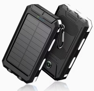 POWER BANK SOLARNY 8000MAH LED USB KEMPING AWARYJNY 1 SZTUKA PANEL BIAŁY