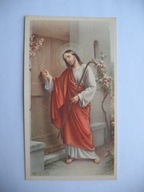 JEZUS ZAPUKAŁ DO MYCH DRZWI stary ŚW. OBRAZEK 1964