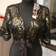 RIVER ISLAND nowa exklusywna narzutka ze sztabkami zlota r L