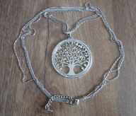 Wisiorek zawieszka DRZEWKO SZCZĘŚCIA w kolorze srebrnym