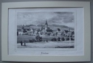 BOGATYNIA TUROSZÓW (TÜRCHAU), Widok ogólny, Oryginalna litografia z r. 1840