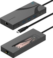 Sabrent USB-C Hub, stacja dokująca z M.2 SSD, 90W PD3.0, HDMI 2.0 4K@60Hz