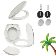 DESKA WC WOLNOOPADAJĄCA DUROPLAST ANTYBAKTERYJNA TWARDA BIAŁA KOŁO ROCA