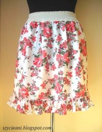 Spódnica kwiaty guma uniwersalna 36 38 40