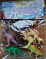 DINOZAURY 6-8 cm - Figurki gumowe ZESTAW 8 szt