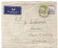 PALESTYNA TEL AVIV -KRAKÓW PRĄDNIK CZERWONY -koperta obieg 1936 rok jidysz