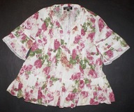 CERULEAN_Piękna BLUZKA_biała modne kwiaty delikatna bawełna JEDYNA_42