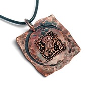 Ateńska sowa - wisior bity stemplem jak w starożytności. Czysta PL miedź.