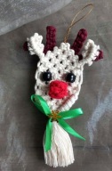 Ozdoby świąteczne choinkowe z makramy - handmade