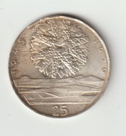 Czechoslowacja 25 koron 1970 stan 1 srebro