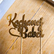 TOPPER NA TORT KOCHANEJ BABCI DEKORACJA