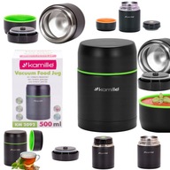 TERMOS OBIADOWY 0,5L DUŻY WYGODNY NA ZUPĘ OBIAD POJEMNIK LUNCH BOX KAMILLE
