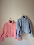 kurtka baranek damska onesize RÓŻOWA