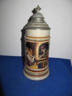 Stary bawarski Kufel karczmiak R H- ok, 1880r -41-