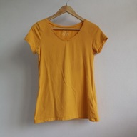 Koszulka top T-shirt damski Primark 36 żółciutka gładka basic (095)