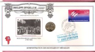 Francja 1989 FDC + MEDAL, Rewolucja Francuska 200 lat, malarstwo J.L.David