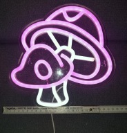 GRZYB NEONOWY DEKOR EMBLEMATY ZNAK ŚWIETLNY