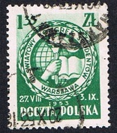 1953 Polska fi 674 - III Światowy Kongres Studentów w Warszawie