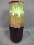 Stary piękny wazon ceramiczny szkliwiony - duży