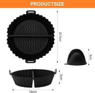 DWIE NOWE SILIKONOWE FORMY DO FRYTKOWNICY NA GORĄCE POWIETRZE 20,5X16X5CM