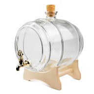 BECZKA SZKLANA 5L beczułka BEZBARWNA antałek z kranem na BIMBER WINO WESELE